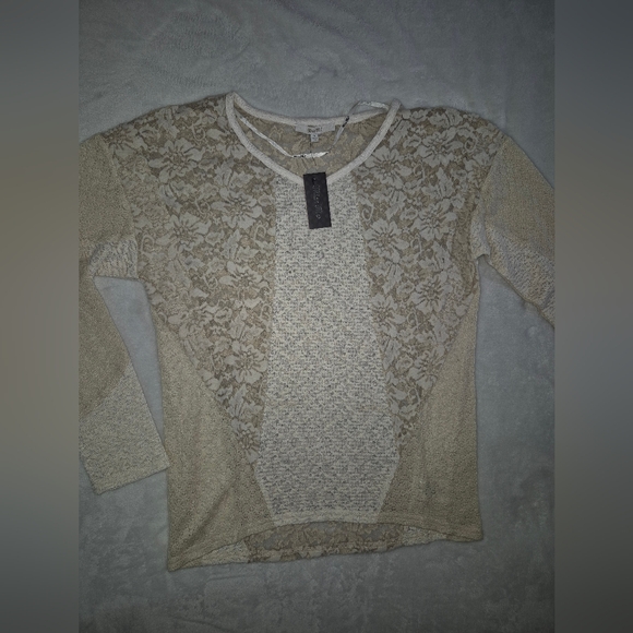 Miss Me Cream Lace Women's Top NWT - Picture 5 of 12